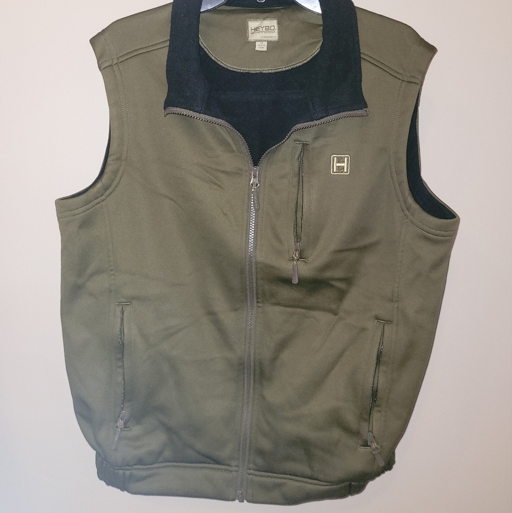 Heybo Men's Olive Green Softshell Vest